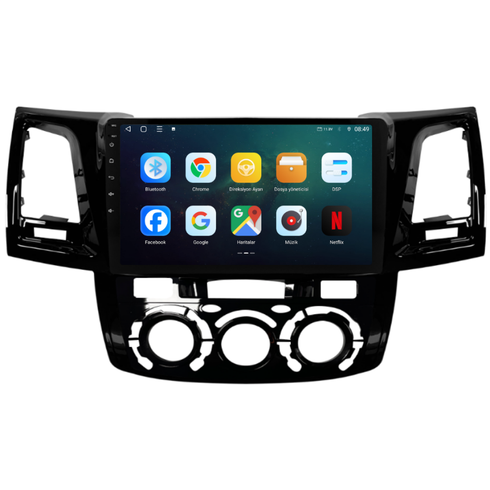 Toyota Hilux Android Multimedya Manuel Klima  2006-2014 6 GB RAM / 128 GB Hafıza / 8 Çekirdek