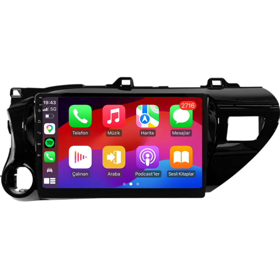 Toyota Hilux Android Multimedya  2017-2024 6 GB RAM / 128 GB Hafıza / 8 Çekirdek