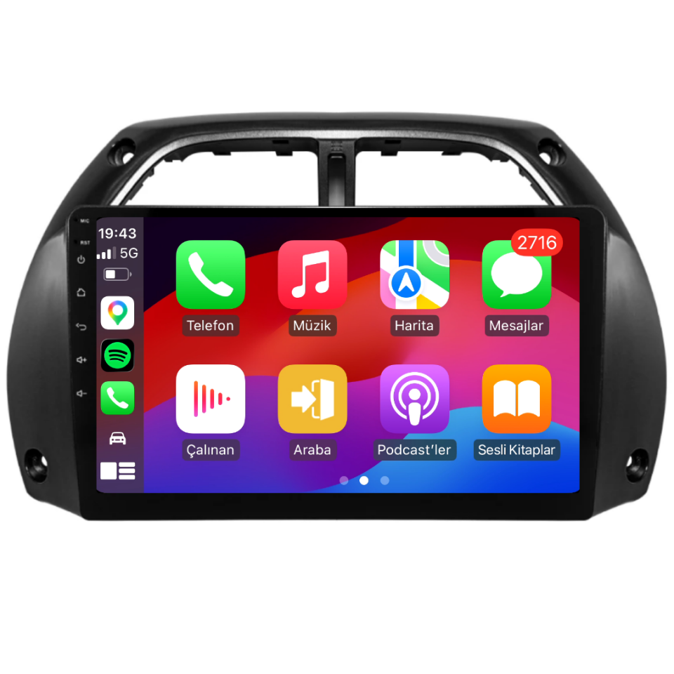 Toyota Rav 4 Android Multimedya Sistemi 2001-2005 6 GB RAM / 128 GB Hafıza / 8 Çekirdek