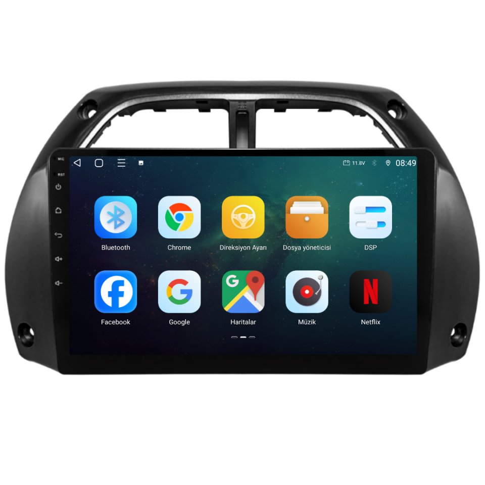 Toyota Rav 4 Android Multimedya Sistemi 2001-2005 6 GB RAM / 128 GB Hafıza / 8 Çekirdek
