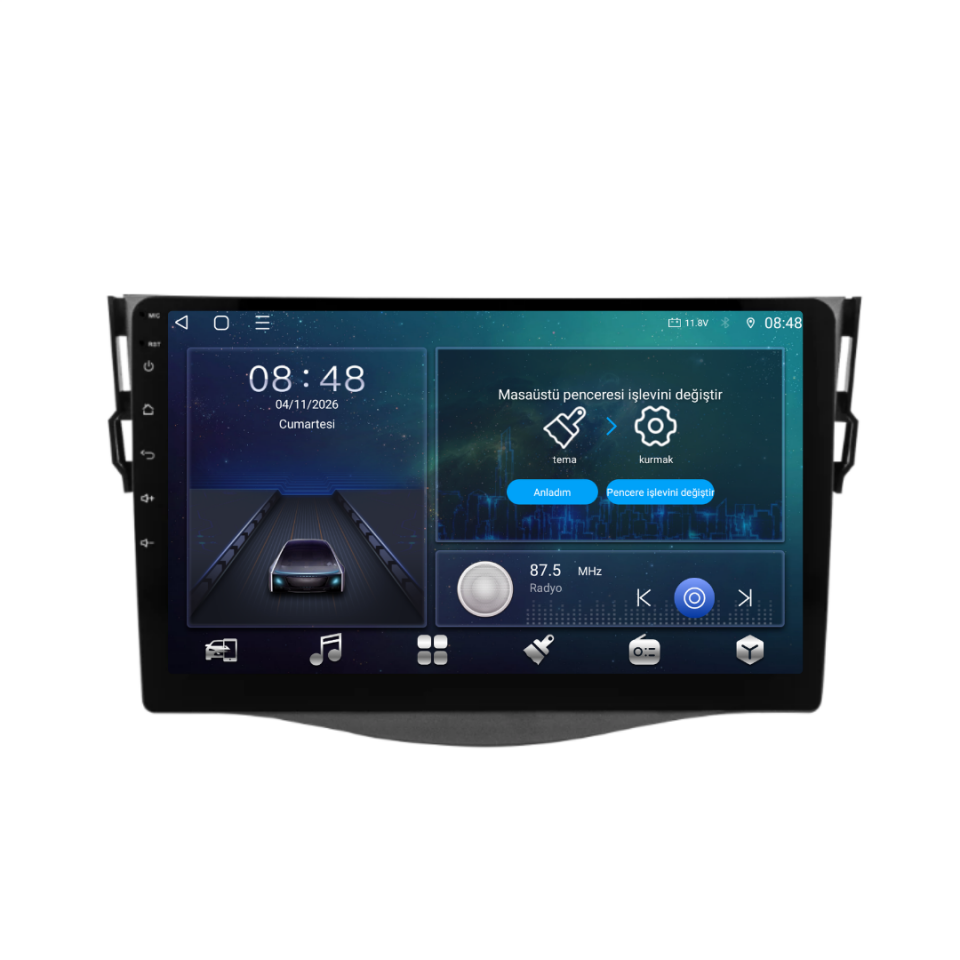Toyota Rav 4 Android Multimedya Sistemi 2006-2012 6 GB RAM / 128 GB Hafıza / 8 Çekirdek