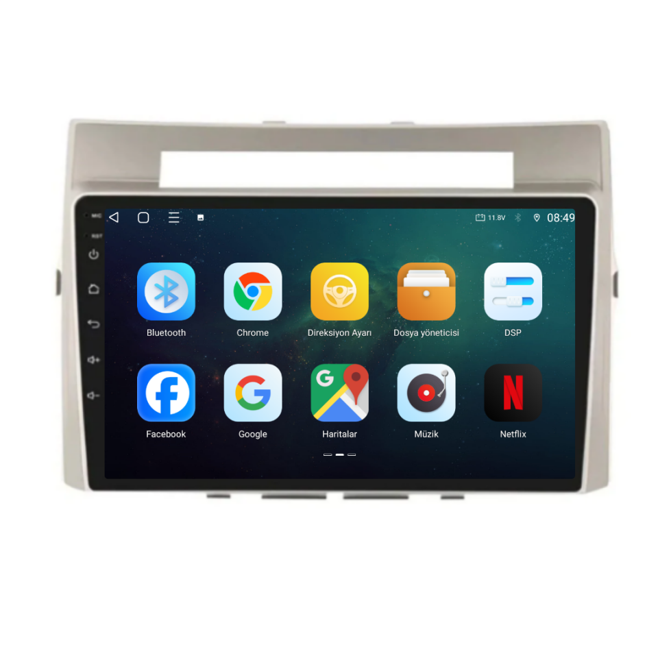 Toyota Verso Android Multimedya Sistemi 2005-2010 6 GB RAM / 128 GB Hafıza / 8 Çekirdek