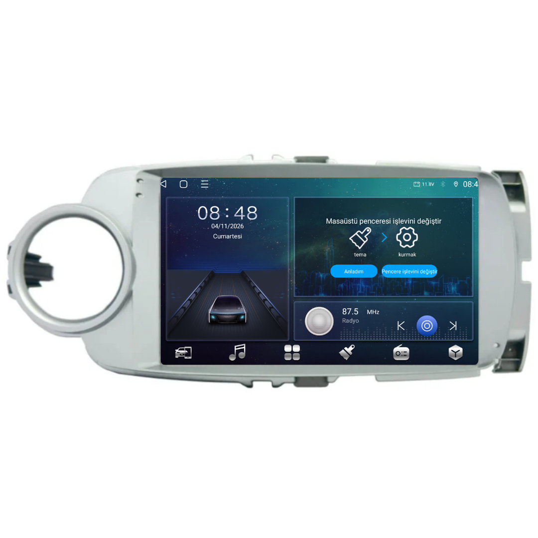 Toyota Yaris Android Multimedya Sistemi 2012-2020 6 GB RAM / 128 GB Hafıza / 8 Çekirdek