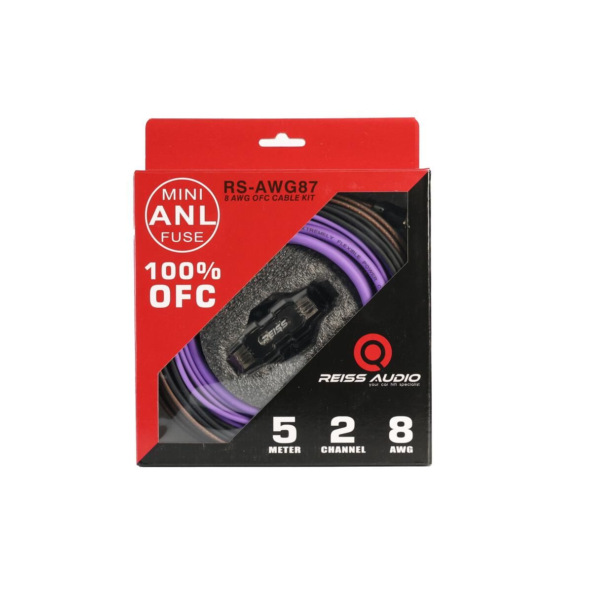 REİS AUDİO 8 GA FULL BAKIR KABLO SETİ RS-AWG87