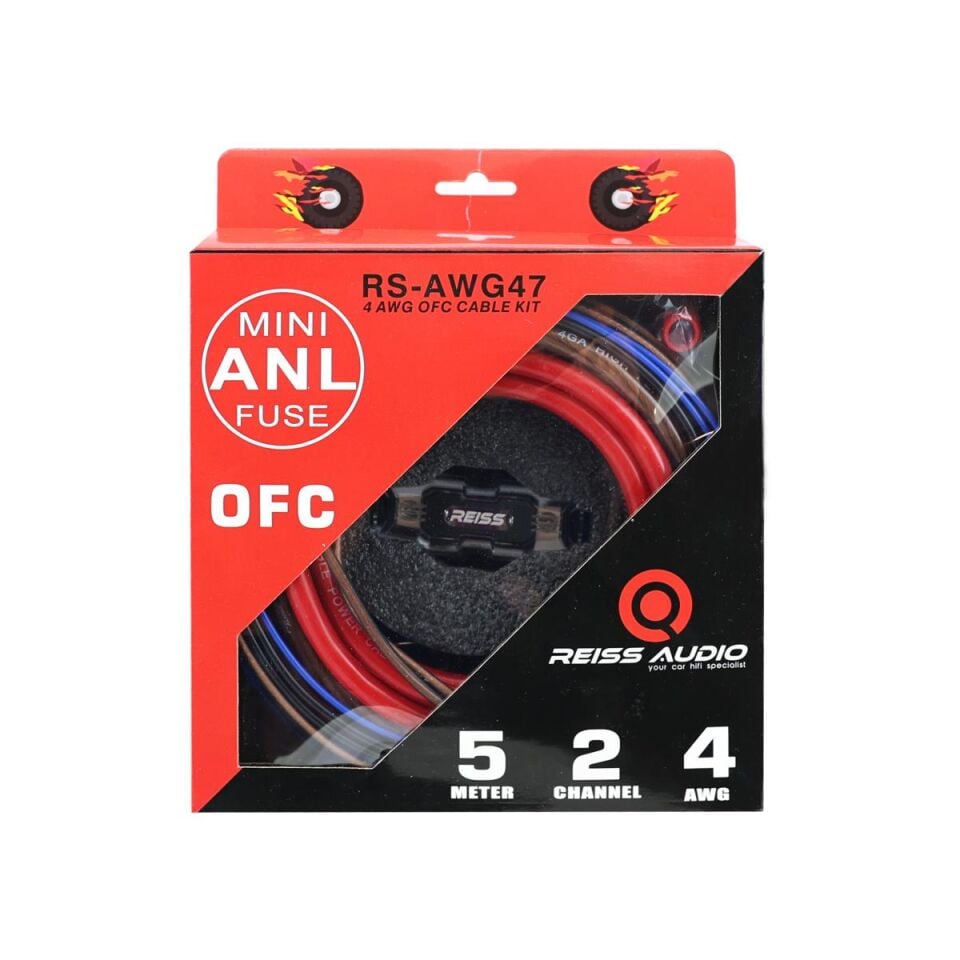 REİS AUDİO 4 GA FULL BAKIR KABLO SETİ RS-AWG47